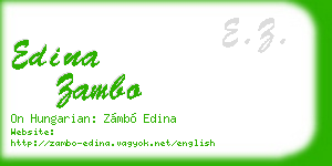 edina zambo business card